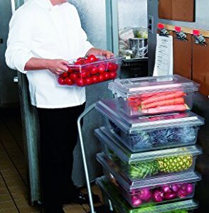 Rubbermaid Commercial Products Food Tote/Box, 5-Gallon, White, Freezer/Dishwasher Safe, Food Stroage/Organization for Fruits/Vegetables/Grains in Bar/Restaurant/Hotel/Home