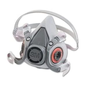 3m 6200 half facepiece resusable respirator, medium, gray