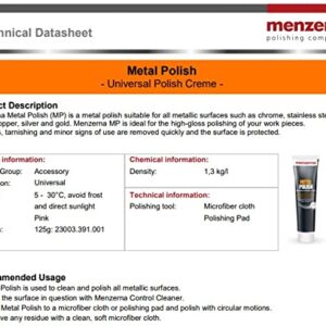 menzerna M-PPC-T Metal Polishing Cream, 12 fl. oz, 1 Pack
