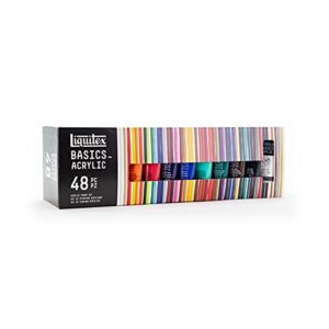 Liquitex BASICS Acrylic Paint Set, 48 x 22ml (0.74-oz) Tube Set