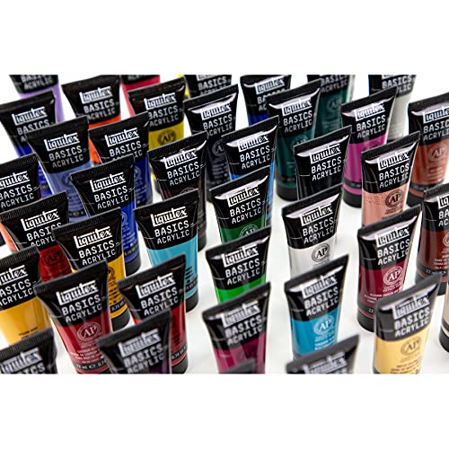 Liquitex BASICS Acrylic Paint Set, 48 x 22ml (0.74-oz) Tube Set