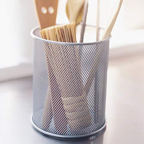 Design Ideas Mesh Utensil Cup/Organizer, Silver