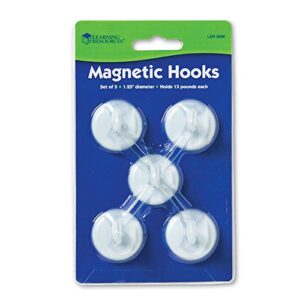 Learning Resources Magnetic Hooks, Classroom Supplies, Teacher Accessories, Strong Magnetic Hooks, Gifts for Teachers, Home Office Supplies, Set of 5