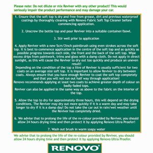 Renovo Fabric Soft Top Reviver - Dark Brown, 500 ml Bottle