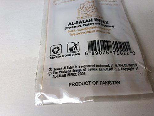 Miswak Stick - Sewak Al-Falah - Hygienically Processed and Vacuumed Packed - 1 Stick by Al-Falah Impex