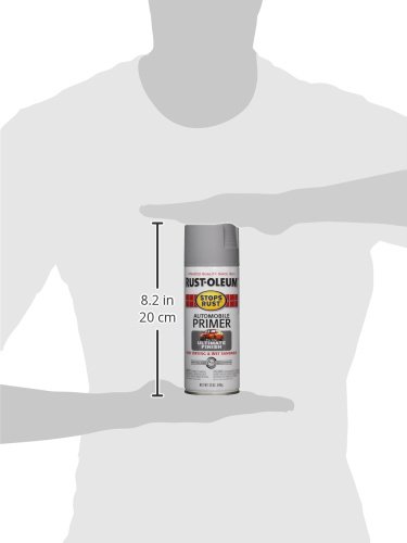 Rust-Oleum 2081830 Stops Rust Automotive Primer, 12 Ounce, Light Gray, 12 Fl Oz