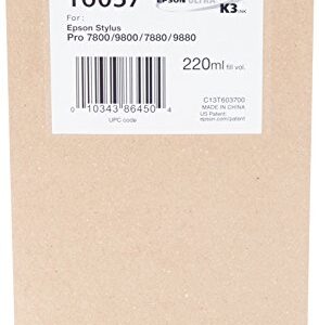 Epson UltraChrome K3 Ink Cartridge - 220ml Light Black (T603700)