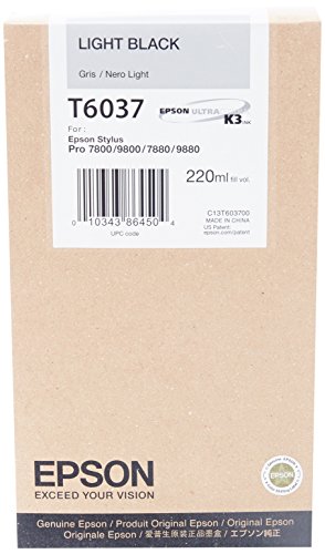 Epson UltraChrome K3 Ink Cartridge - 220ml Light Black (T603700)