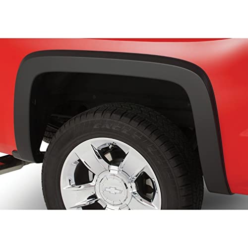 Bushwacker 40088-02 Black OE-Style Smooth Finish Rear Fender Flares for 2007-2013 Chevrolet Silverado 1500 | Fits 69.3 In. Bed