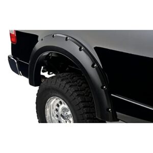 bushwacker pocket/rivet style rear fender flares | 2-piece set, black, smooth finish | 20054-02 | fits 2004-2008 ford f-150 styleside