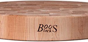 John Boos Block CCB183-R Classic Collection Maple Wood End Grain Round Chopping Block, 18 Inches Round x 3 Inches