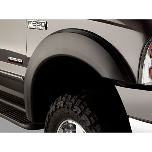 Bushwacker Extend-A-Fender Extended Front Fender Flares | 2-Piece Set, Black, Smooth Finish | 20075-02 | Fits 1999-2007 Ford F-250/F-350/F-450/F-550 Super Duty Styleside