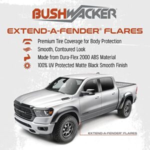 Bushwacker Extend-A-Fender Extended Front & Rear Fender Flares | 4-Piece Set, Black, Smooth Finish | 40945-02 | Fits 1999-2007 Chevrolet/GMC Silverado & Sierra Trucks (Check Application Guide)