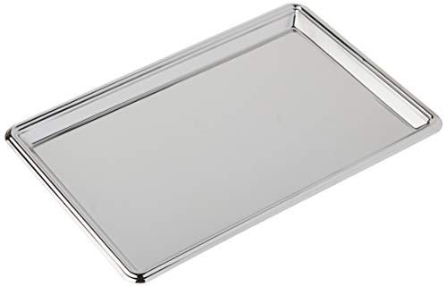 Elegance Silver 82533 Rectangular Nickel Plated Serving Tray, 8" x 12"