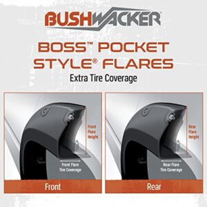 Bushwacker Boss Pocket/Rivet Style Front Fender Flares | 2-Piece Set, Black, Smooth Finish | 40083-02 | Fits 2007-2013 GMC Sierra 1500
