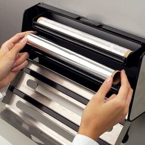 Emsa Triple Roll Dispenser Contura of Stainless Steel, Silver/Black