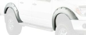 bushwacker 71907-02 boss pocket style fender flares 4pc. set fits 2006-2020 nissan frontier with chrome bumper (6′ truck bed)