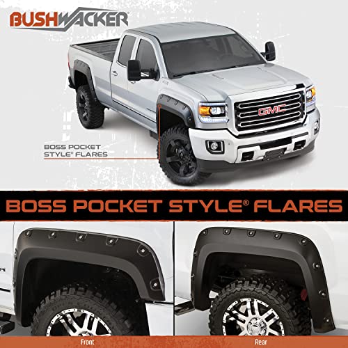 Bushwacker 71907-02 Boss Pocket Style Fender Flares 4pc. Set fits 2006-2020 Nissan Frontier with Chrome Bumper (6' Truck Bed)