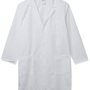 Cherokee 40 Inch Unisex Lab Coat, White, Medium