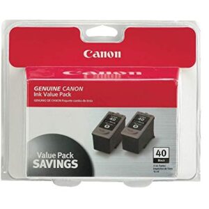 Canon 0615B013 PG 40 Twin Pack Original Ink Tank, Black