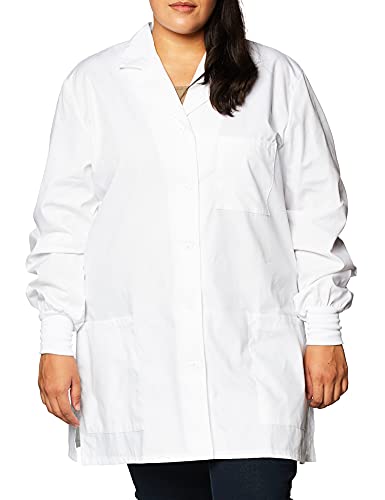 Cherokee Women's Scrubs 32" Cuffed Sleeve Lab Coat, White, Small