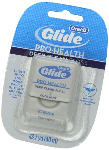 Oral-B Glide Pro-Health Dental Floss, Deep Clean, Cool Mint Flavor, 40 m (Pack of 6)