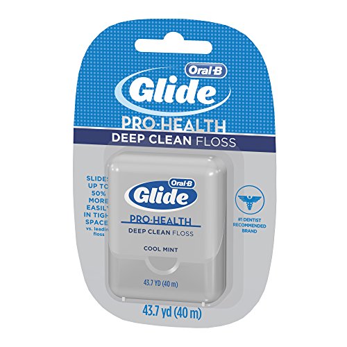 Oral-B Glide Pro-Health Dental Floss, Deep Clean, Cool Mint Flavor, 40 m (Pack of 6)