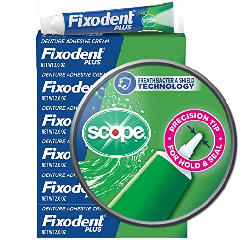 Fixodent Control Denture Adhesive Cream Plus Scope Flavor, 2 Oz (Pack of 6)