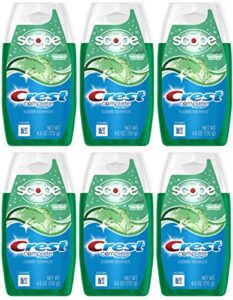 crest complete whitening plus scope multi-benefit fluoride liquid gel toothpaste, minty fresh, 4.6 ounce (pack of 6)