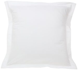 fresh ideas poplin tailored pillow sham, euro, white