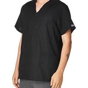 Cherokee Originals Unisex V-Neck Scrubs Shirt, Black, Medium