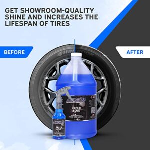 Lane’s Car Tire Shine Spray (16oz) for Long Lasting Extra Glossy Shine. An Easy to Use Protection from Cracks, Dullness & UV for Your Vehicle Tires