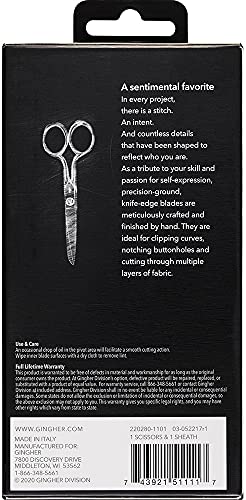 Gingher Knife-Edge Sewing Scissors (5 in.), (5 in.), Silver