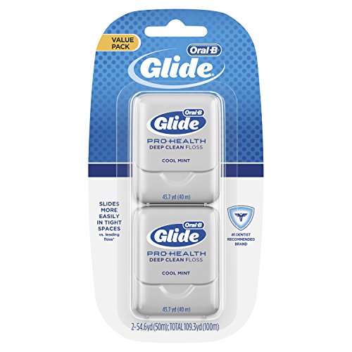 Oral-B Glide Pro-Health Deep Clean Dental Floss, Cool Mint, 40 m, Pack of 2