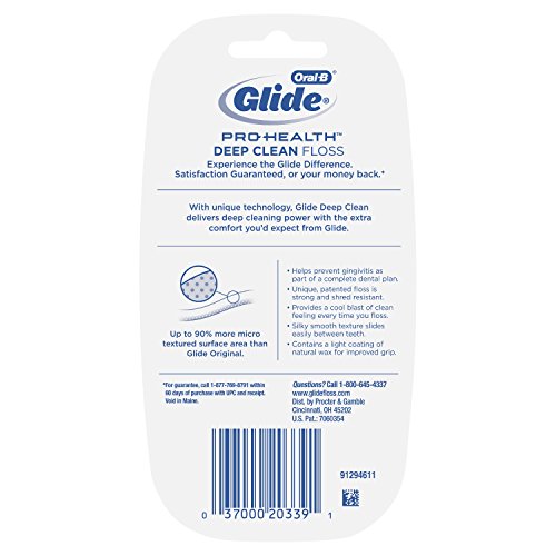 Oral-B Glide Pro-Health Deep Clean Dental Floss, Cool Mint, 40 m, Pack of 2