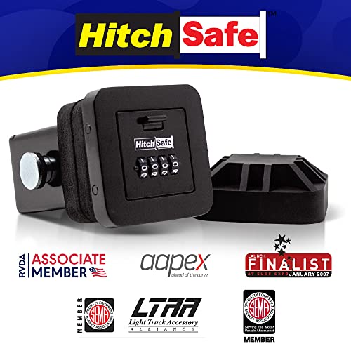 HitchSafe HS7000 Key Vault, Black | Hidden Storage Lock Box For Car Trailer Hitch | Includes Hitch Cover, Drawer with Lock, & Hitch Bolts | Outdoor, Hiking, Surfing Accessories & Truck Accessories