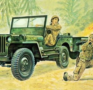 Italeri Models 1/35 Willys Jeep & Trailer Kit 0314S