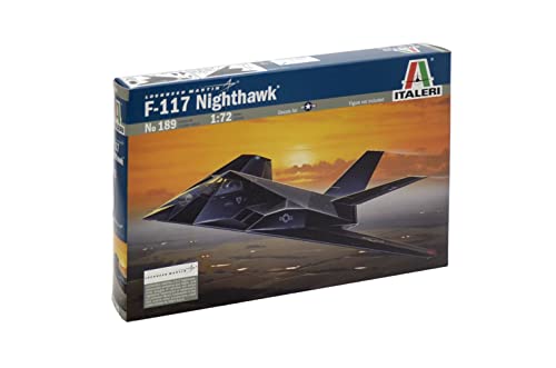 Italeri 1:72 Aircraft No 189 F-117a Nighthawk Model Kit (510000189)