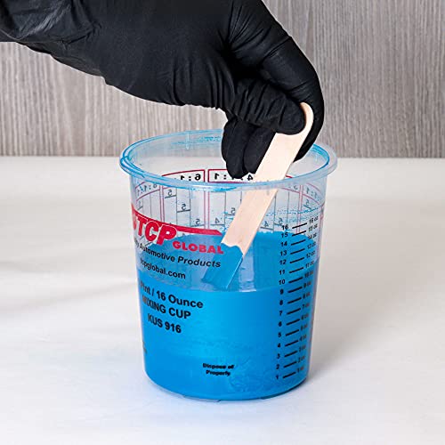 (Full Case of 100 each - Pint (16oz) Paint Mixing Cups) by Custom Shop - Cups have calibrated mixing ratios on side of cup Box of 100 Cups Epoxy Resin Epoxy Resin