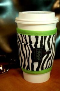 paisley street designs hip grip black zebra cup sleeve