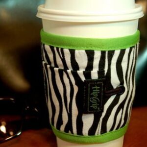 Paisley Street Designs Hip Grip Black Zebra Cup Sleeve