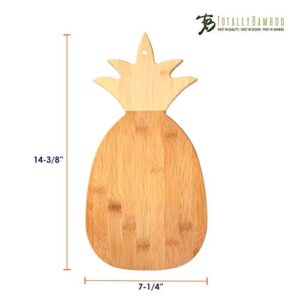 Totally Bamboo Pineapple Shaped Bamboo Serving and Cutting Board, 14-3/8" x 7-1/2"