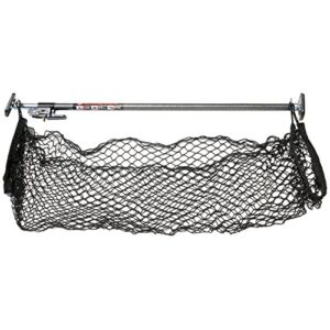 keeper ratcheting cargo bar – black/silver, adjustable from 40″-70″ – comes with 60” x 24” storage net (5060)