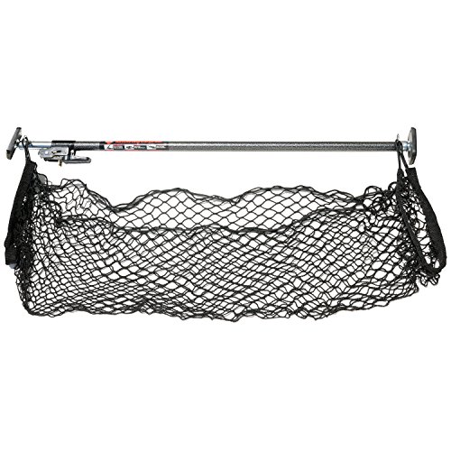 KEEPER Ratcheting Cargo Bar - Black/Silver, Adjustable from 40"-70" - Comes with 60” x 24” Storage Net (5060)