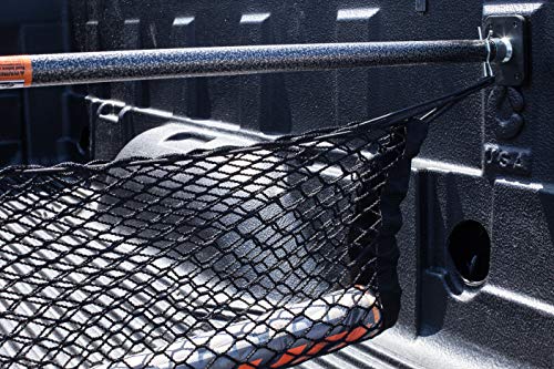 KEEPER Ratcheting Cargo Bar - Black/Silver, Adjustable from 40"-70" - Comes with 60” x 24” Storage Net (5060)