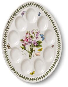 portmeirion – botanic garden sweet pea motif devilled egg dish (12 inches) – holds 9 deviled eggs – dishwasher safe