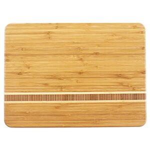 totally bamboo martinique bamboo serving and cutting board, 15″ x 11″