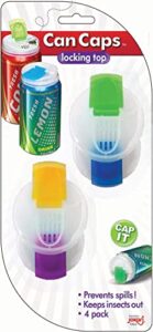 soda can covers 4 pack for carbonated water or soft drink – best beer cans cover easy clip on caps lid seal opening for a fresher drinking experience