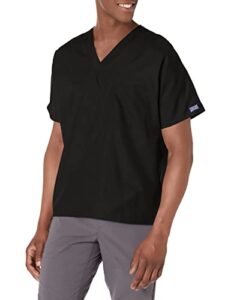 cherokee originals unisex v-neck scrubs shirt, black, large