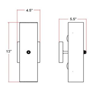 Design House 501452 2 Light Wall Light, White